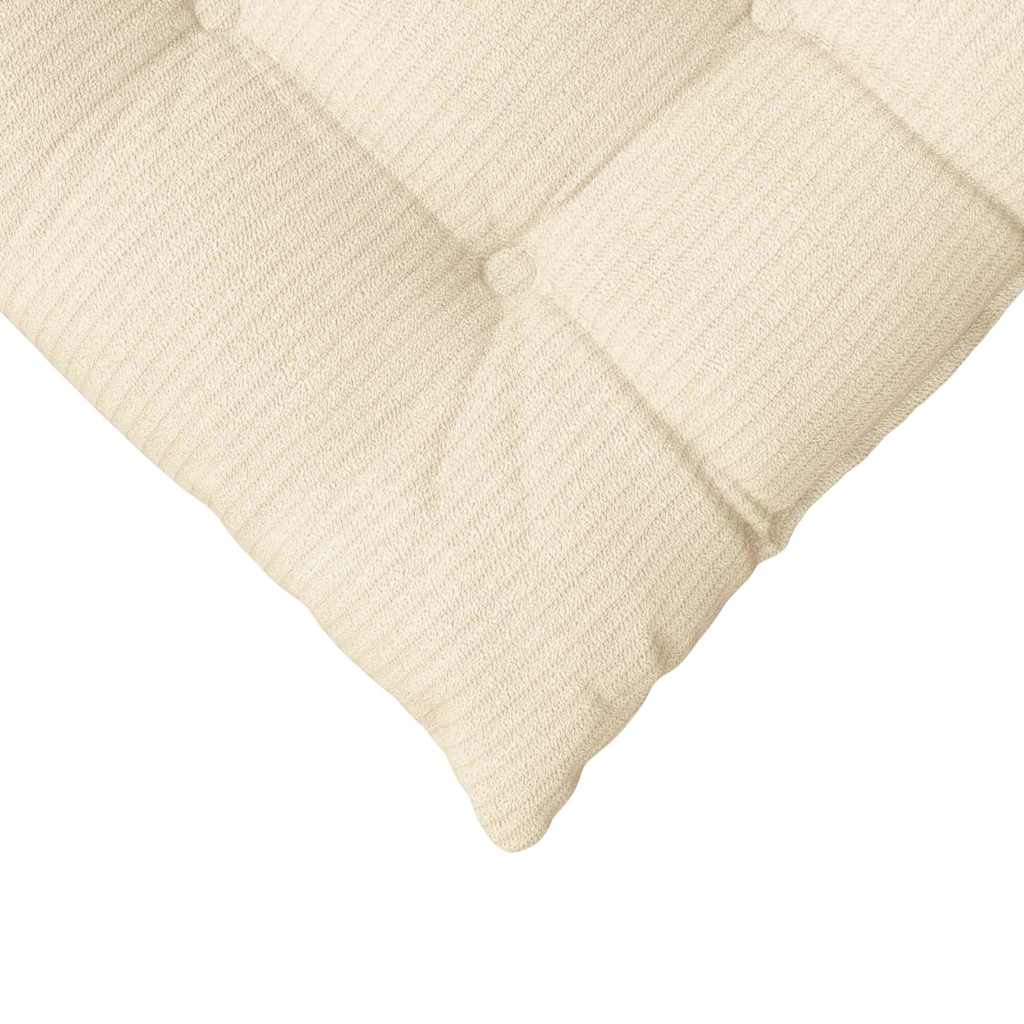 Cojines para asiento 4 pcs Crema 40 x 40 x 6 cm Tela de pana