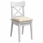 Cojines para asiento 4 pcs Crema 40 x 40 x 6 cm Tela de pana