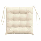 Cojines para asiento 4 pcs Crema 40 x 40 x 6 cm Tela de pana