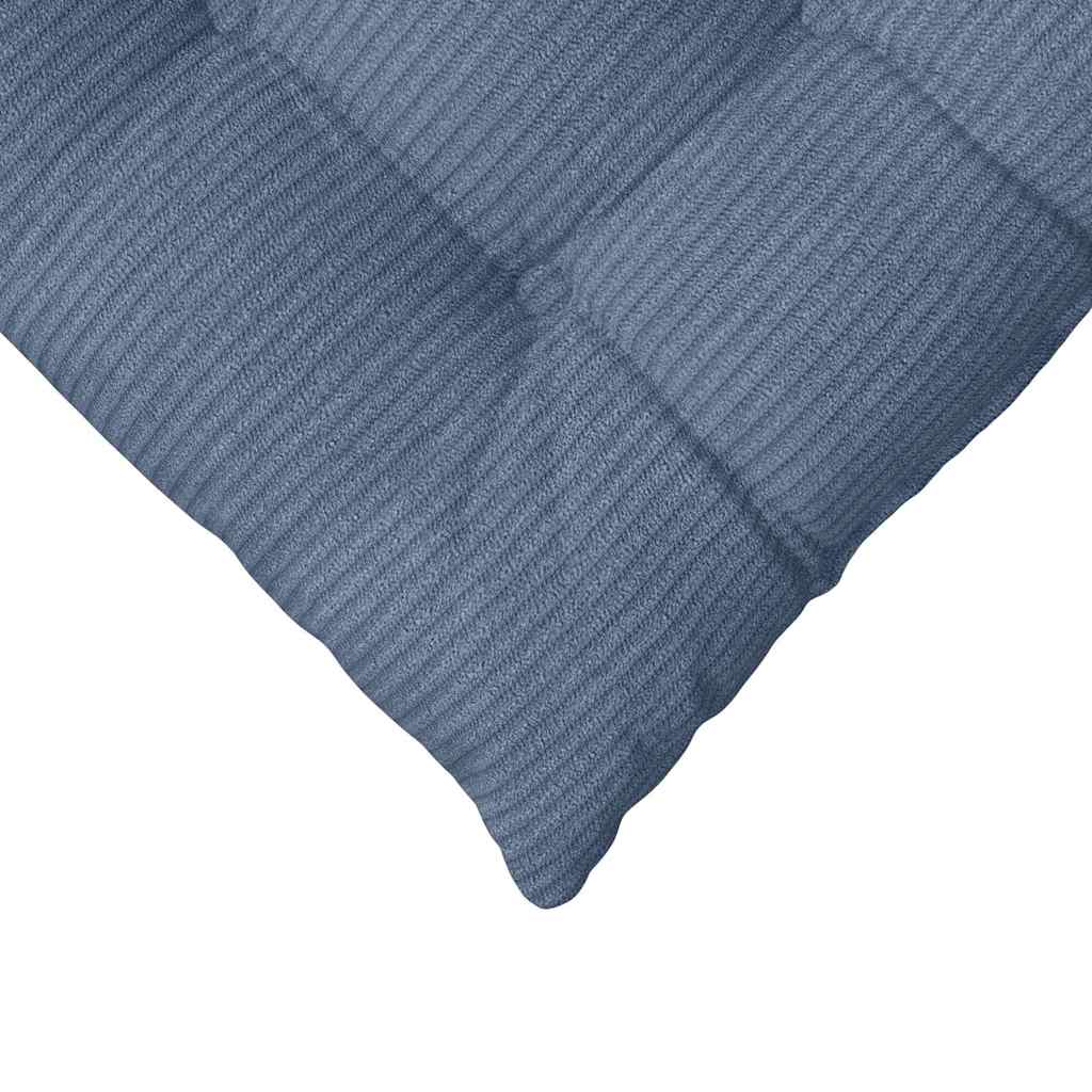 Cojines para asiento 4 pcs Azul 40 x 40 x 6 cm Tela de pana