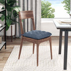 Cojines para asiento 4 pcs Azul 40 x 40 x 6 cm Tela de pana
