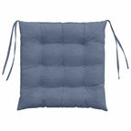 Cojines para asiento 4 pcs Azul 40 x 40 x 6 cm Tela de pana