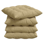 Cojines para asiento 4 pcs Verde grisáceo 40 x 40 x 6 cm