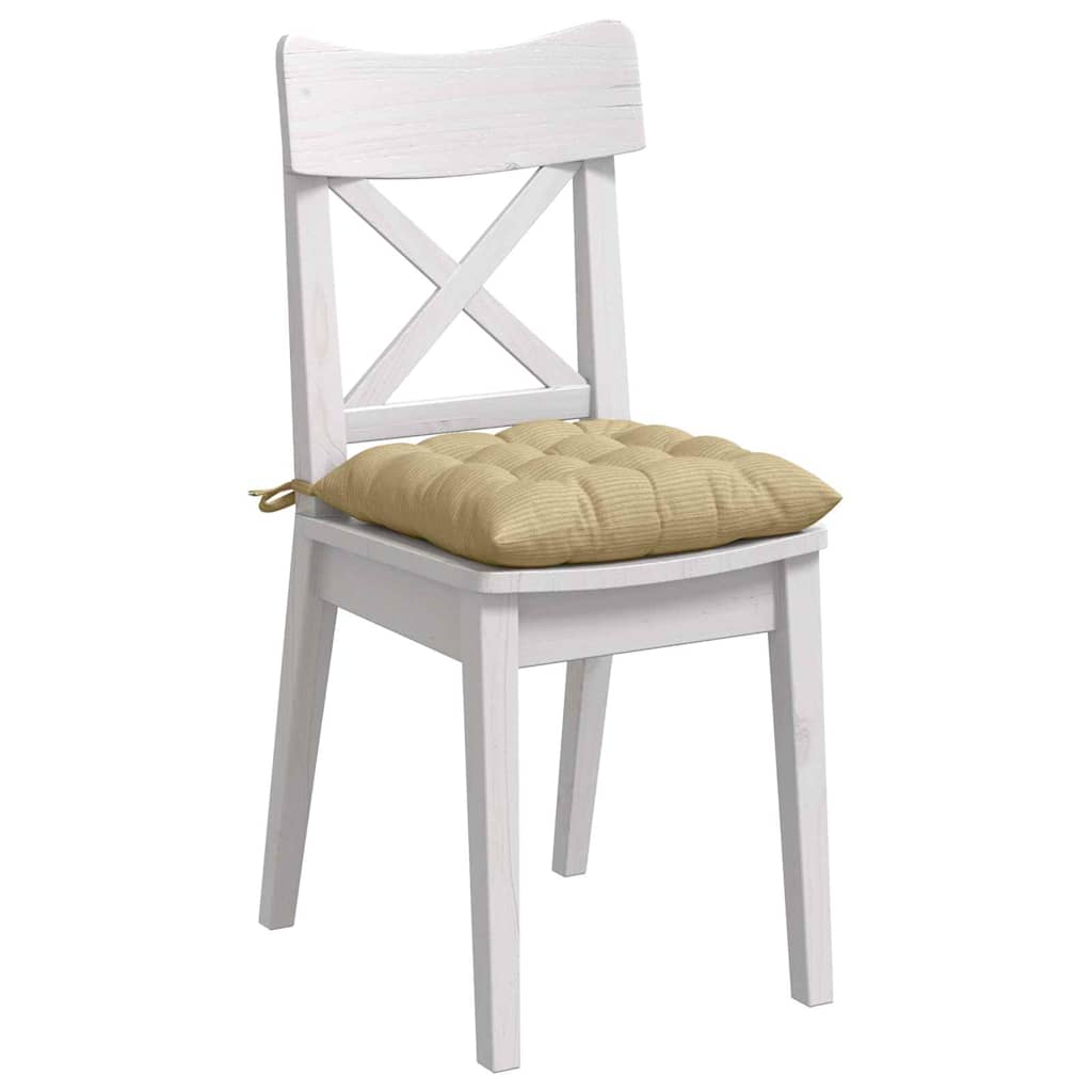 Cojines para asiento 4 pcs Verde grisáceo 40 x 40 x 6 cm
