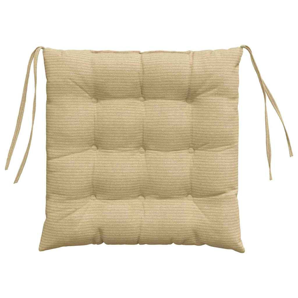 Cojines para asiento 4 pcs Verde grisáceo 40 x 40 x 6 cm