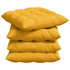Cojines para asiento 4 pcs Amarillo Claro 40 x 40 x 6 cm