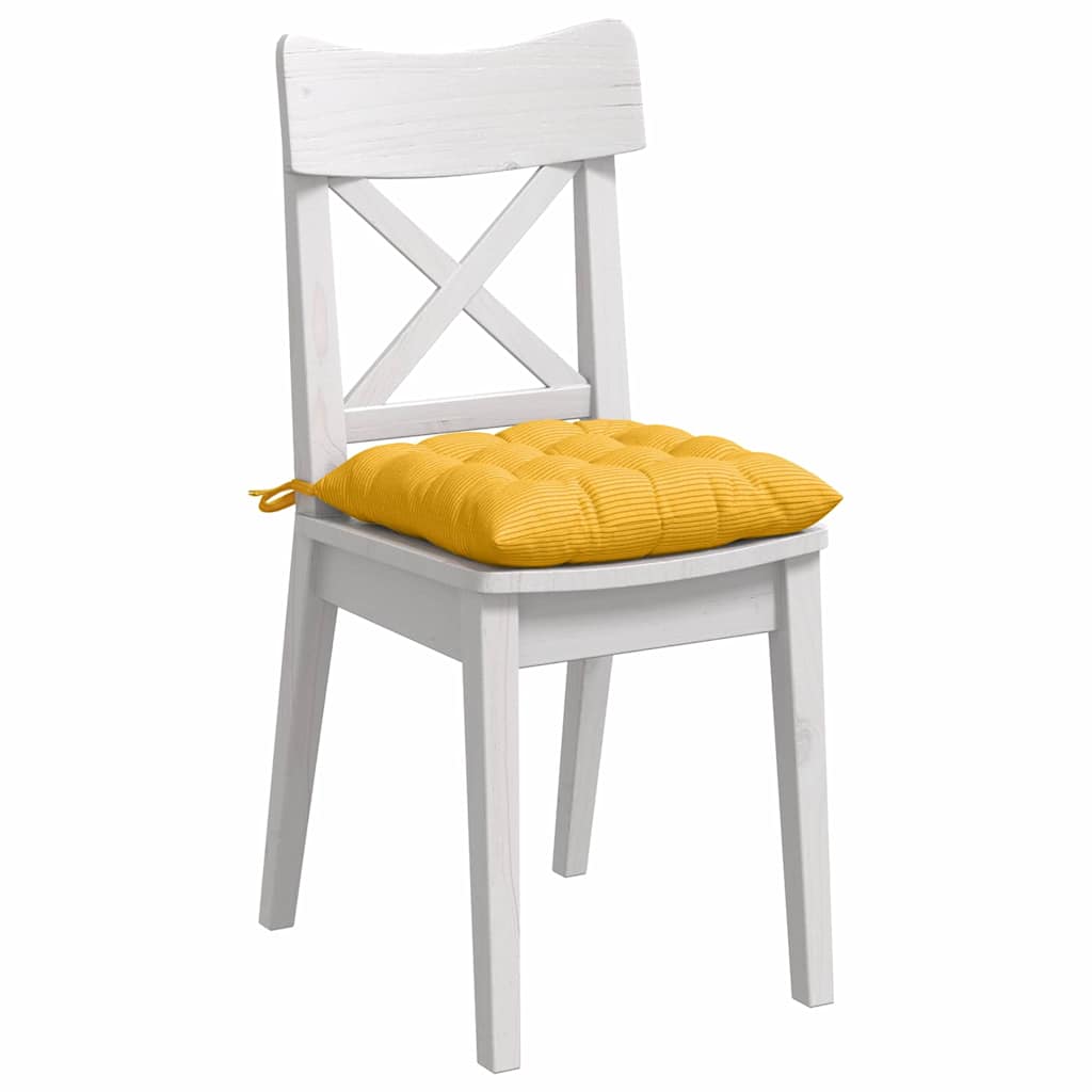 Cojines para asiento 4 pcs Amarillo Claro 40 x 40 x 6 cm