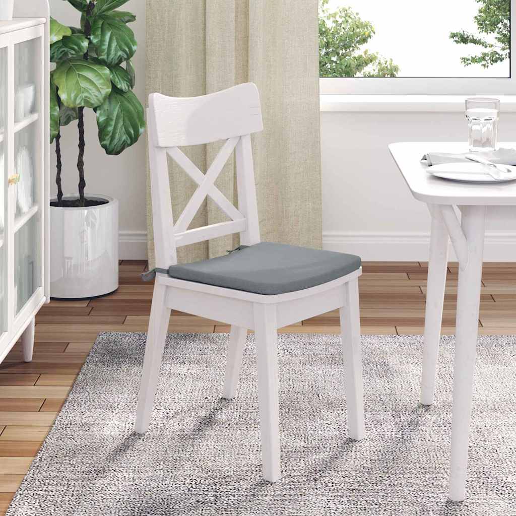 Cojines para asiento 4 pcs Gris Claro 40 x 40 x 3 cm tela