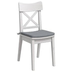 Cojines para asiento 4 pcs Gris Claro 40 x 40 x 3 cm tela