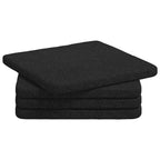 Cojines para asiento 4 pcs Negro 40 x 40 x 3 cm tela
