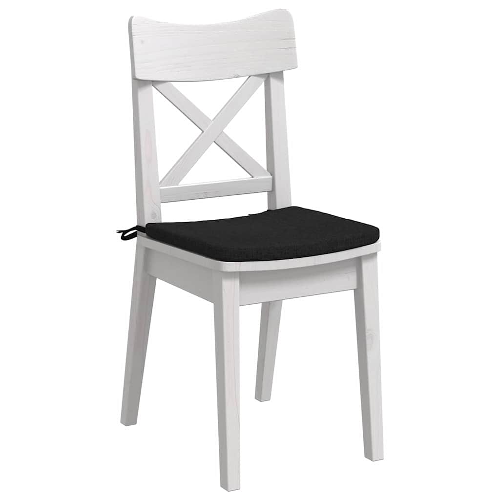 Cojines para asiento 4 pcs Negro 40 x 40 x 3 cm tela
