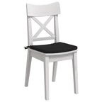 Cojines para asiento 4 pcs Negro 40 x 40 x 3 cm tela
