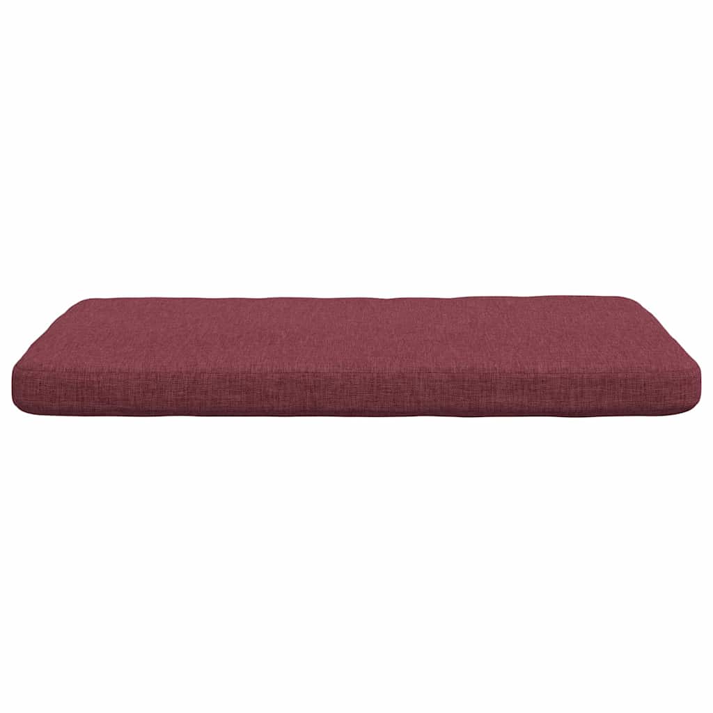 Cojines para asiento 4 pcs Rojo vino 40 x 40 x 3 cm tela