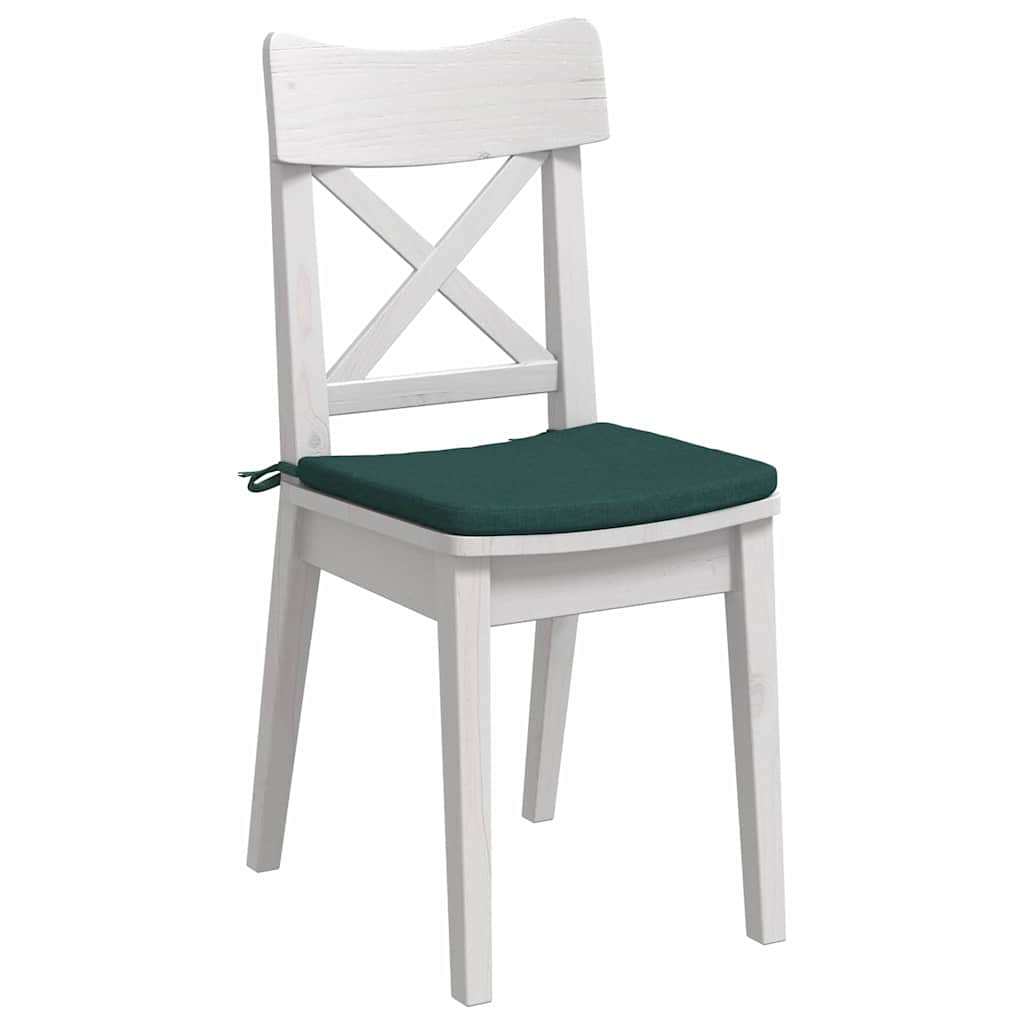 Cojines para asiento 4 pcs Verde oscuro 40 x 40 x 3 cm tela