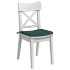 Cojines para asiento 4 pcs Verde oscuro 40 x 40 x 3 cm tela