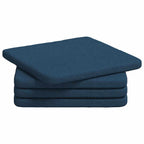 Cojines para asiento 4 pcs Azul 40 x 40 x 3 cm tela