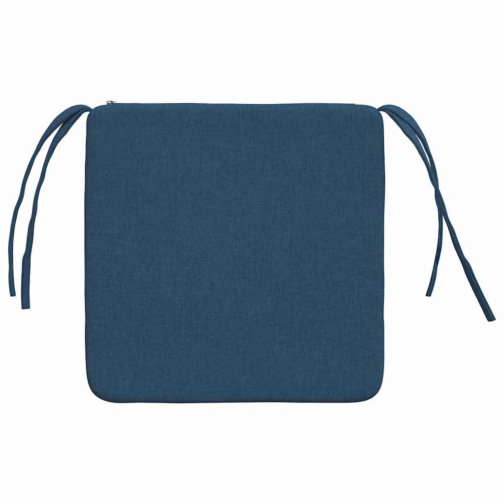 Cojines para asiento 4 pcs Azul 40 x 40 x 3 cm tela