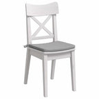 Cojines para asiento 4 pcs Gris Nube 40 x 40 x 3 cm tela