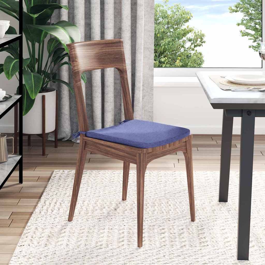 Cojines para asiento 4 pcs Azul jeans 40 x 40 x 3 cm tela