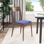 Cojines para asiento 4 pcs Azul jeans 40 x 40 x 3 cm tela