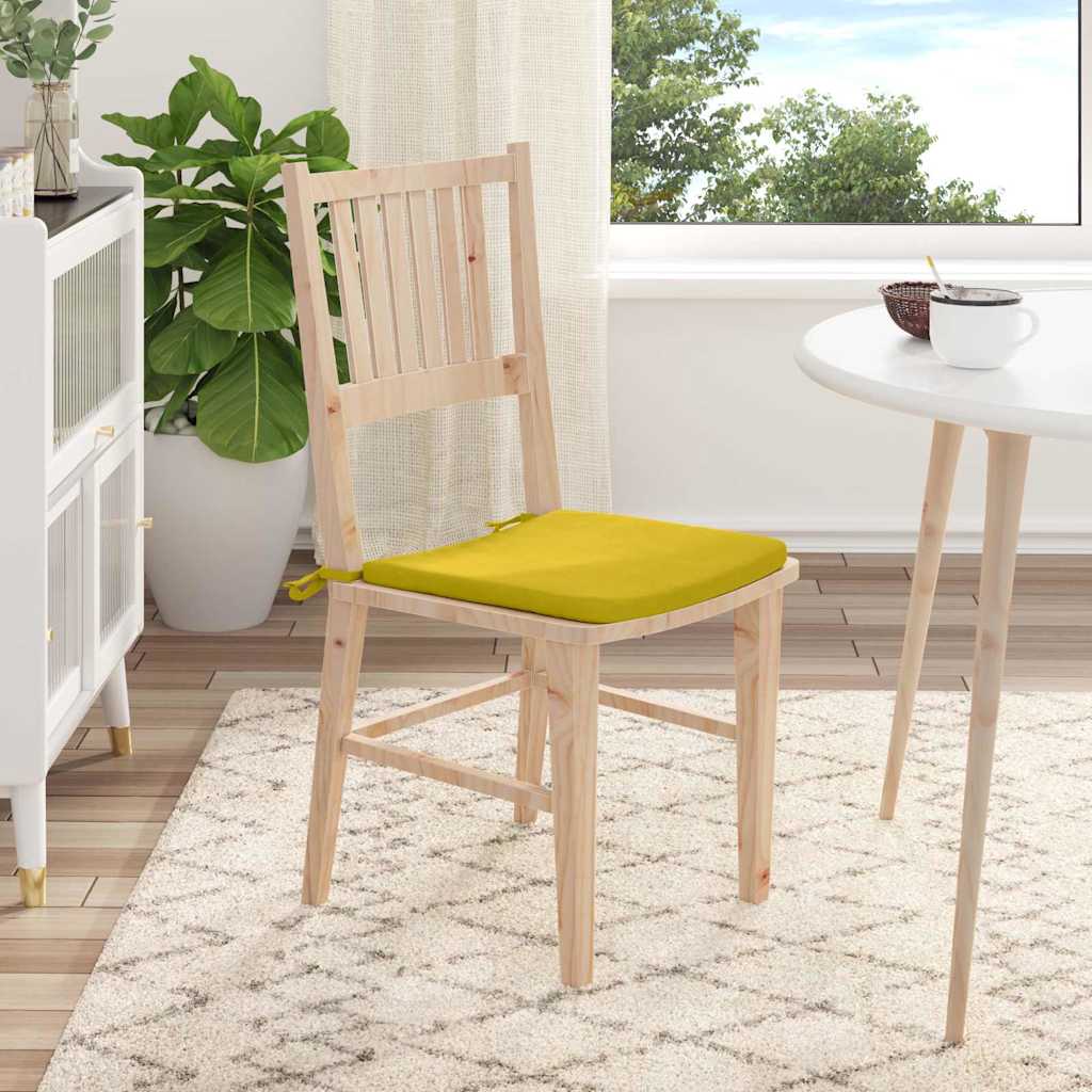 Cojines para asiento 4 pcs Amarillo 40 x 40 x 3 cm Terciopelo
