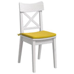 Cojines para asiento 4 pcs Amarillo 40 x 40 x 3 cm Terciopelo