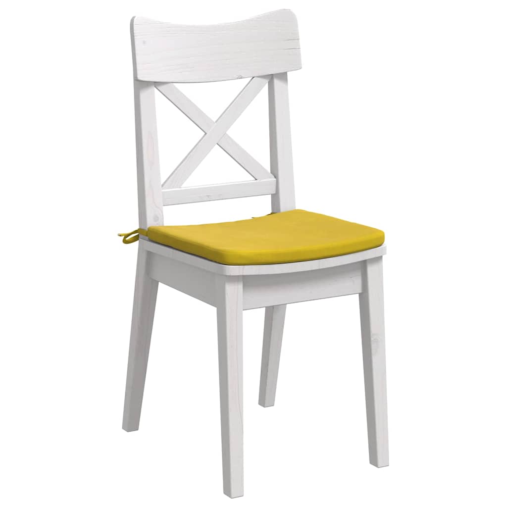 Cojines para asiento 4 pcs Amarillo 40 x 40 x 3 cm Terciopelo