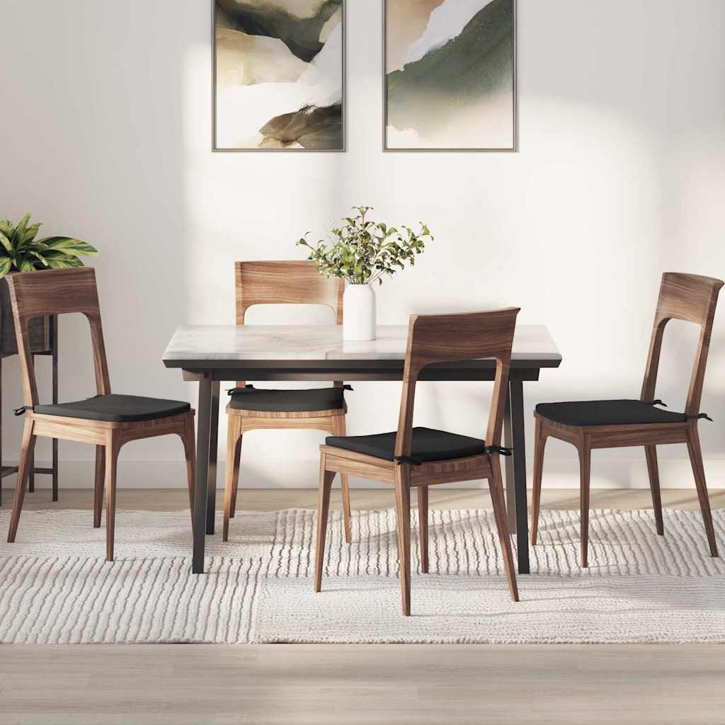 Cojines para asiento 4 pcs Beige 40 x 40 x 3 cm