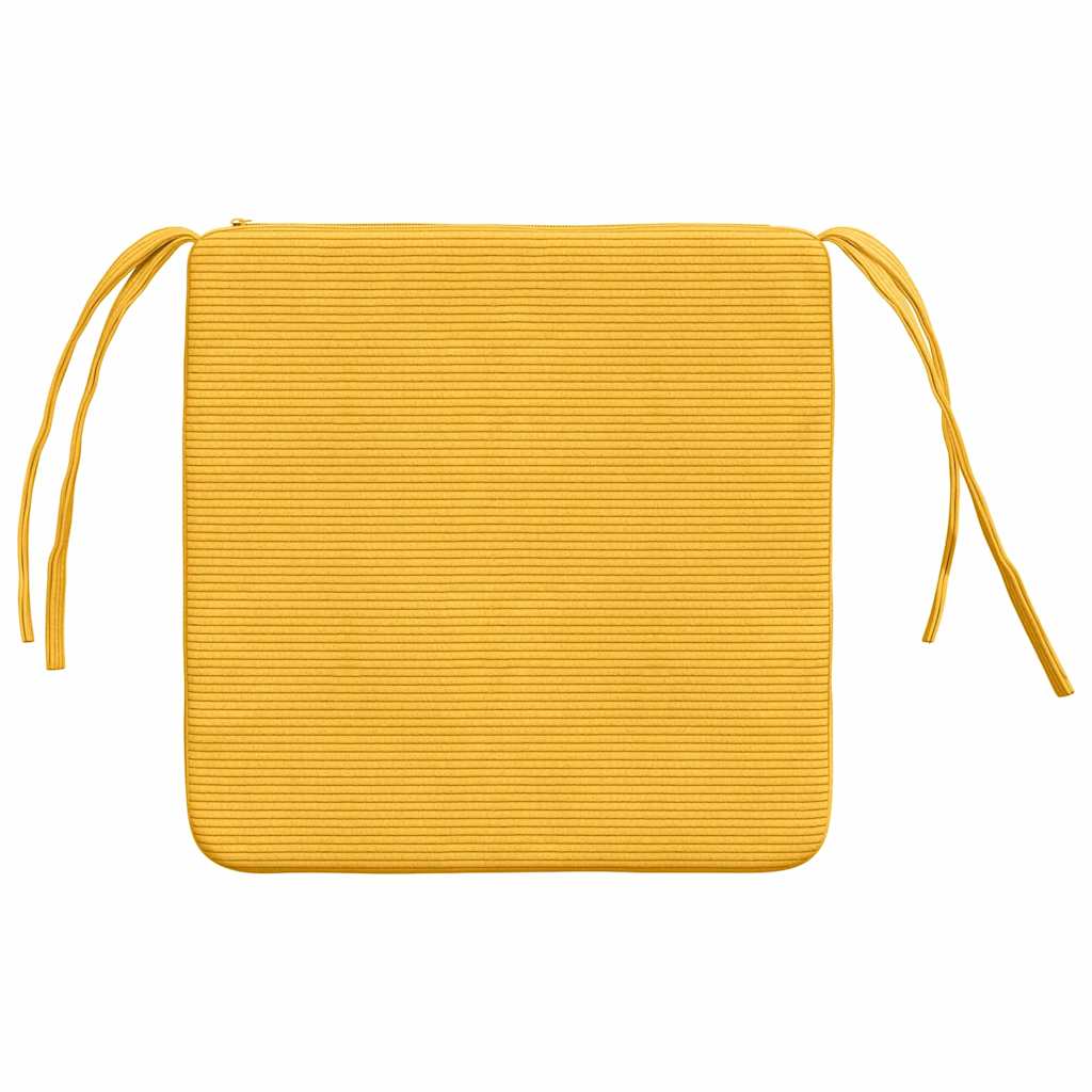 Cojines para asiento 4 pcs Amarillo Claro 40 x 40 x 3 cm