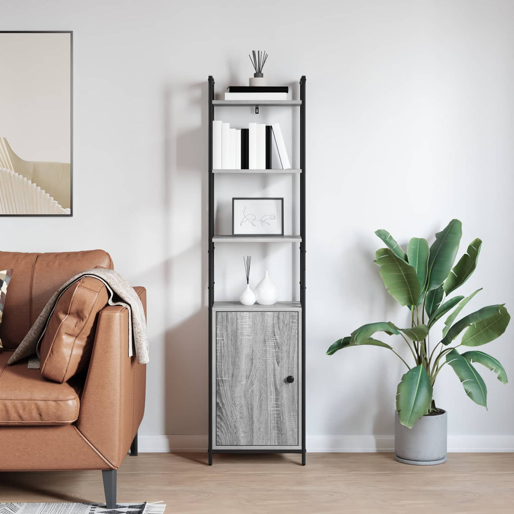 Estantería para libros Gris Sonoma 40 x 24 x 161 cm