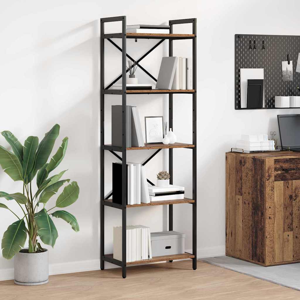Sonoma Grey Bookcase 56 x 34 x 133.5 cm