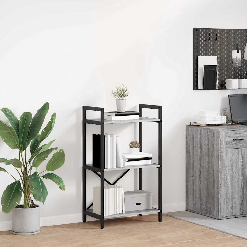 Sonoma Grey Bookcase 56 x 34 x 133.5 cm