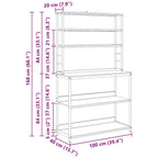 Estante de cocina Gris Sonoma 100 x 40 x 168 cm