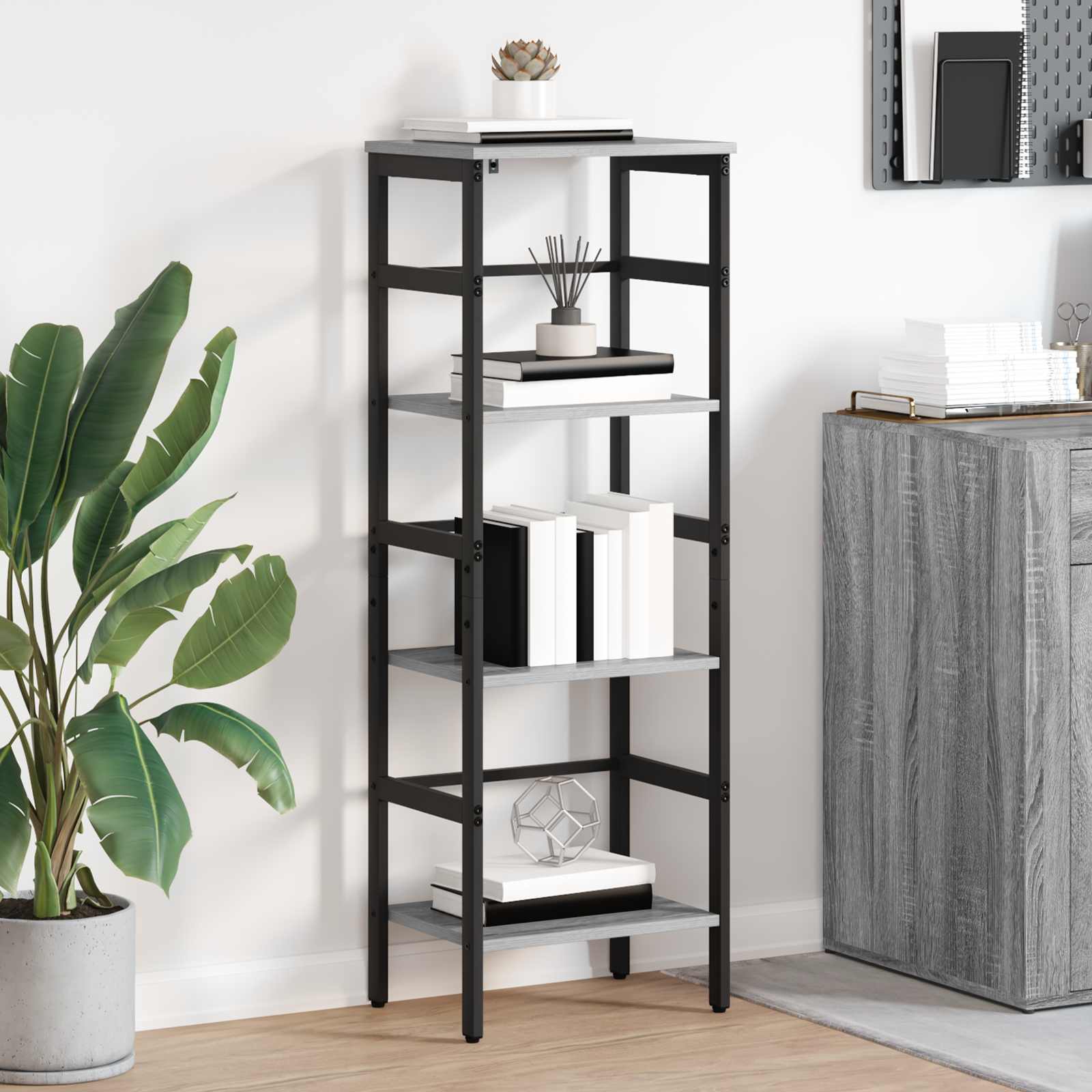 Estante de libros Gris Sonoma 40 x 29,5 x 115 cm