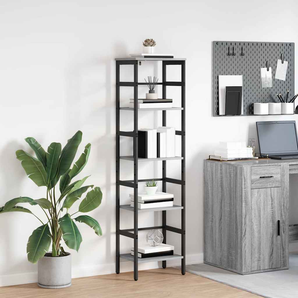 Sonoma Grey Bookshelf 40 x 29.5 x 115 cm