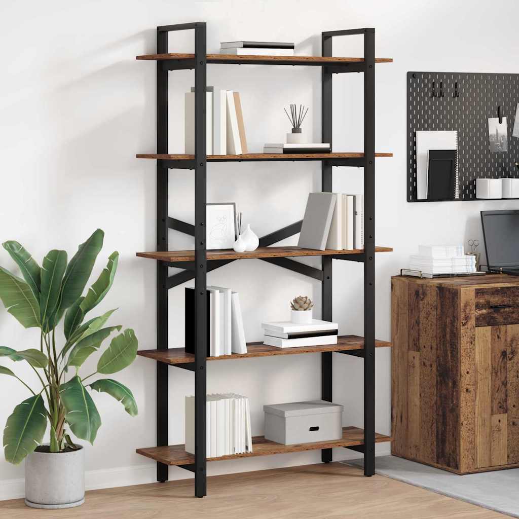 Estante de libros Gris Sonoma 100 x 33,5 x 102 cm