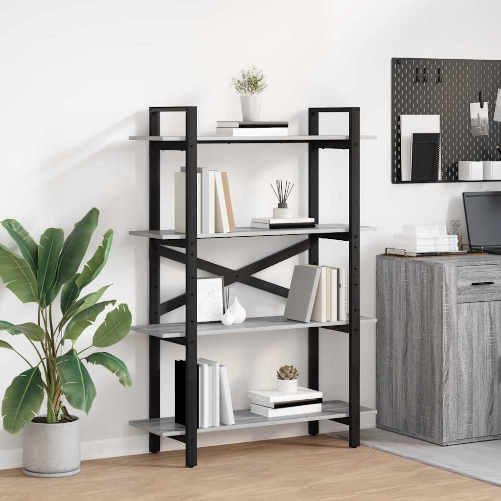 Estante de libros Gris Sonoma 100 x 33,5 x 102 cm