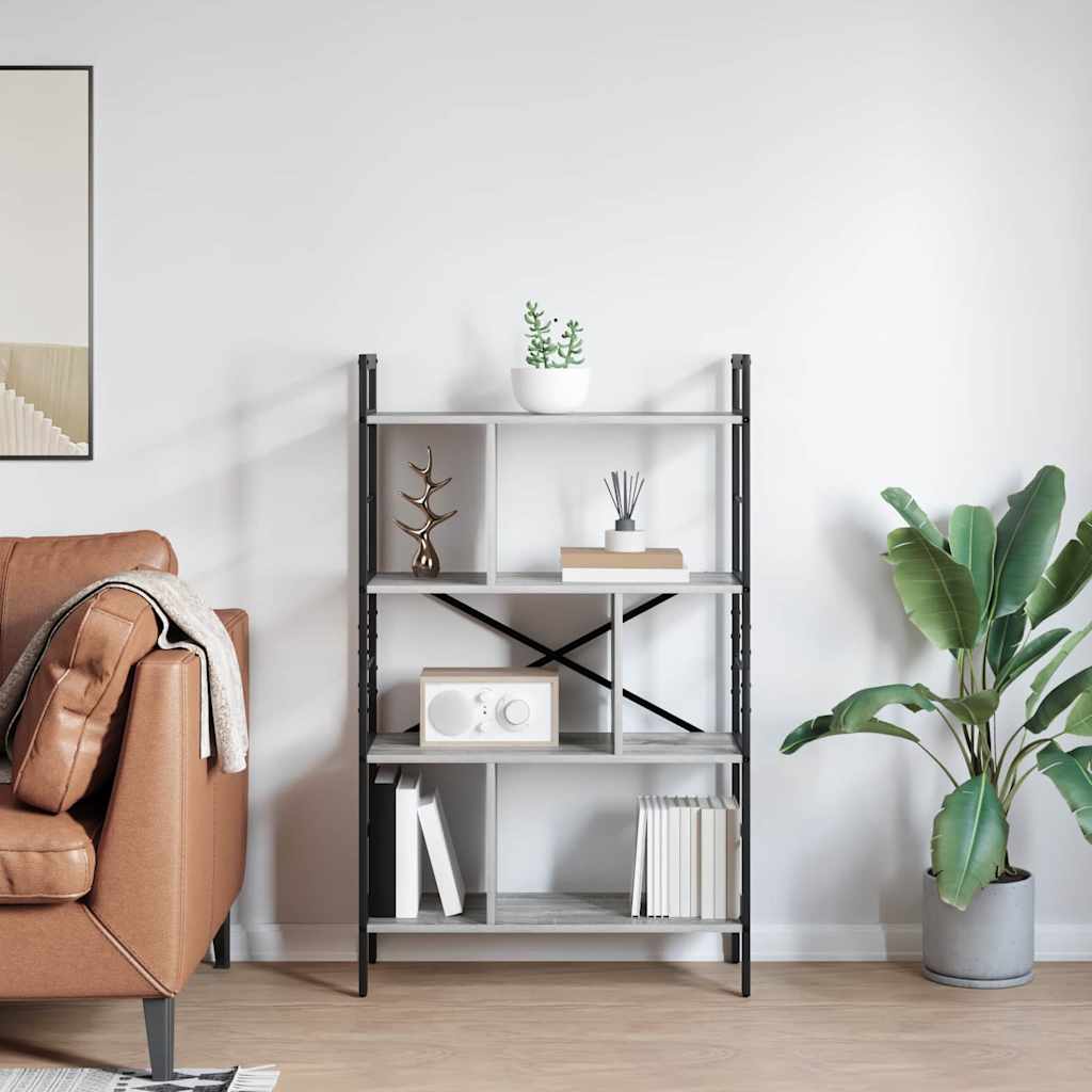 Estante de libros Gris Sonoma 75 x 30 x 123,5 cm