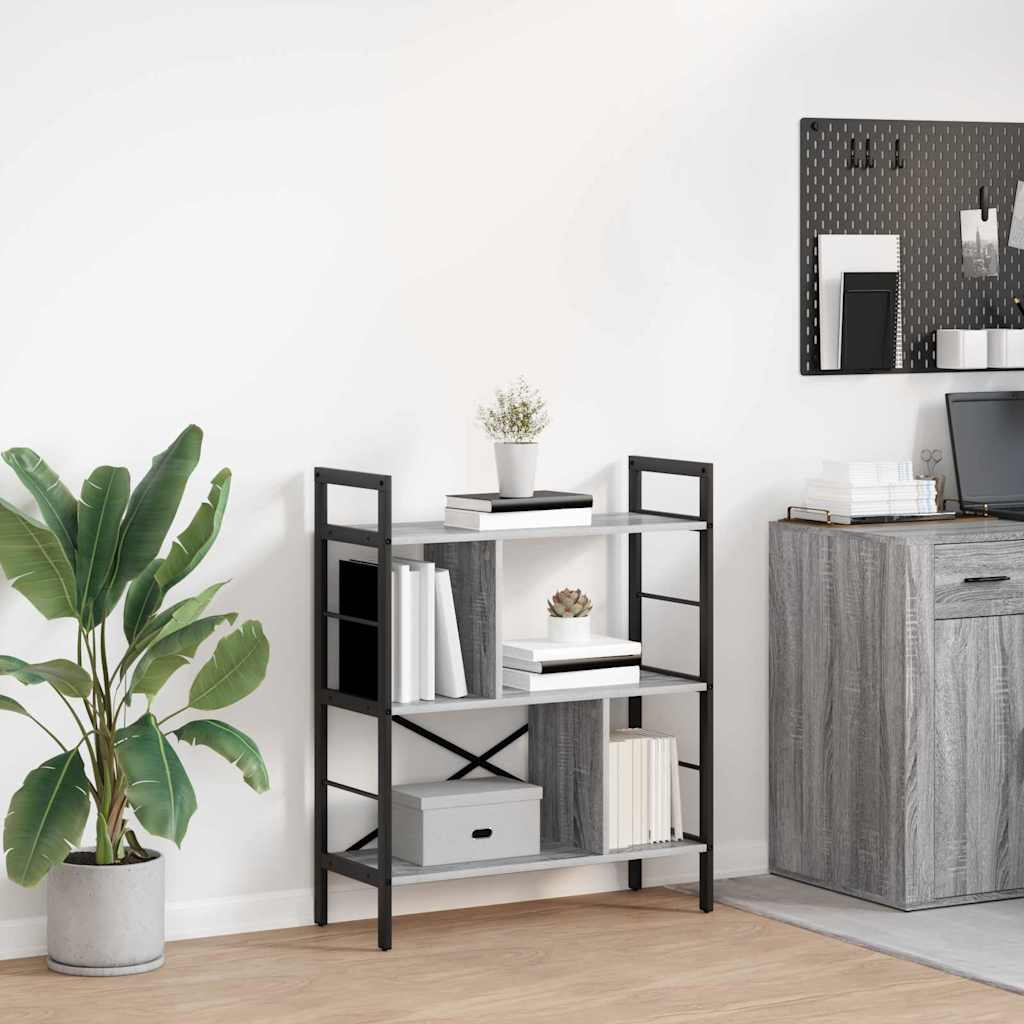 Sonoma Grey Bookcase 75 x 30 x 123.5 cm