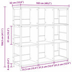 Estante de libros Gris Sonoma 102 x 32 x 104,5 cm