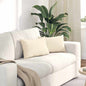 Sofa Cushions 2 pcs Light Yellow 120 x 40 cm Corduroy Fabric