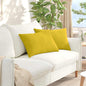 Almofadas de Sofá 2 unidades Amarelo 120 x 40 cm Tecido de Veludo Cotelê