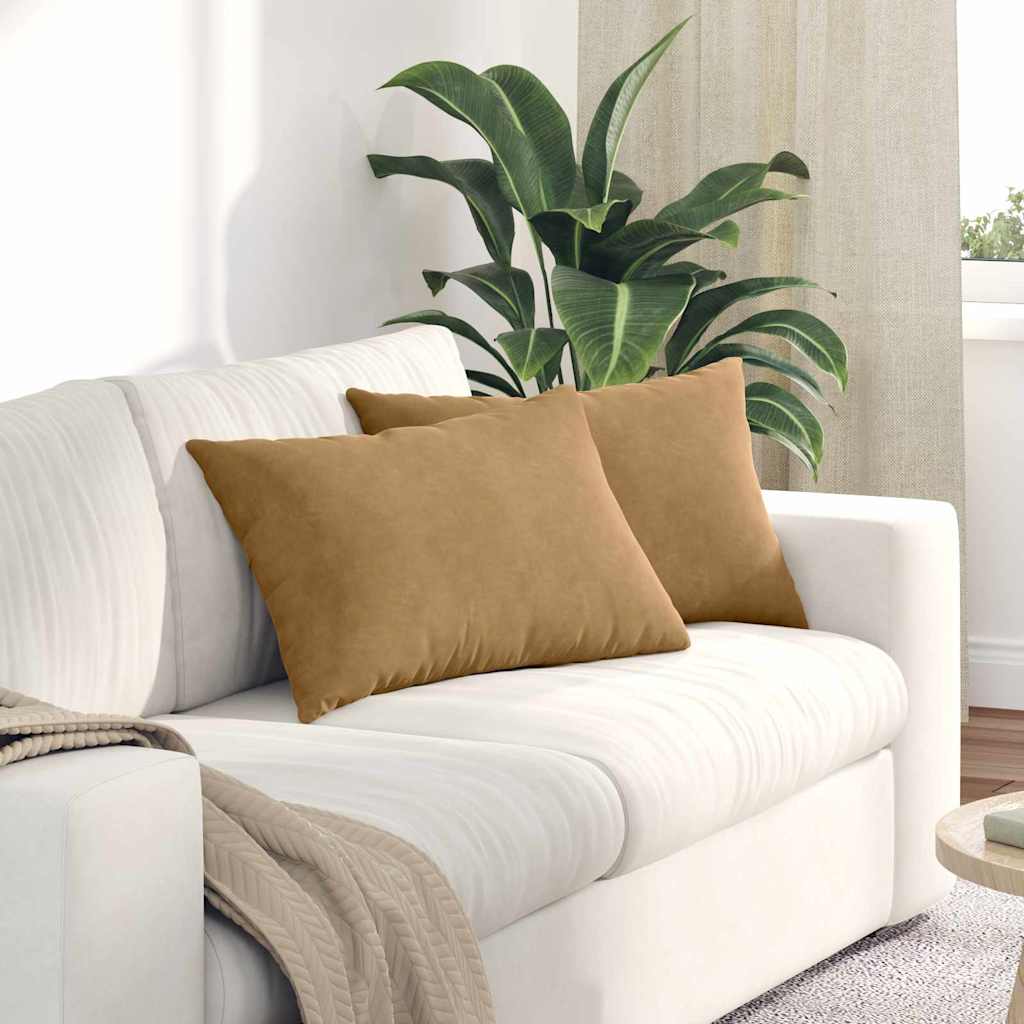 Sofa Cushions 2 pcs Yellow 120 x 40 cm Corduroy Fabric