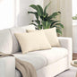Sofa Cushions 2 pcs Light Yellow 120 x 40 cm Corduroy Fabric