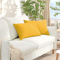 Sofa Cushions 2 pcs Light Yellow 120 x 40 cm Corduroy Fabric