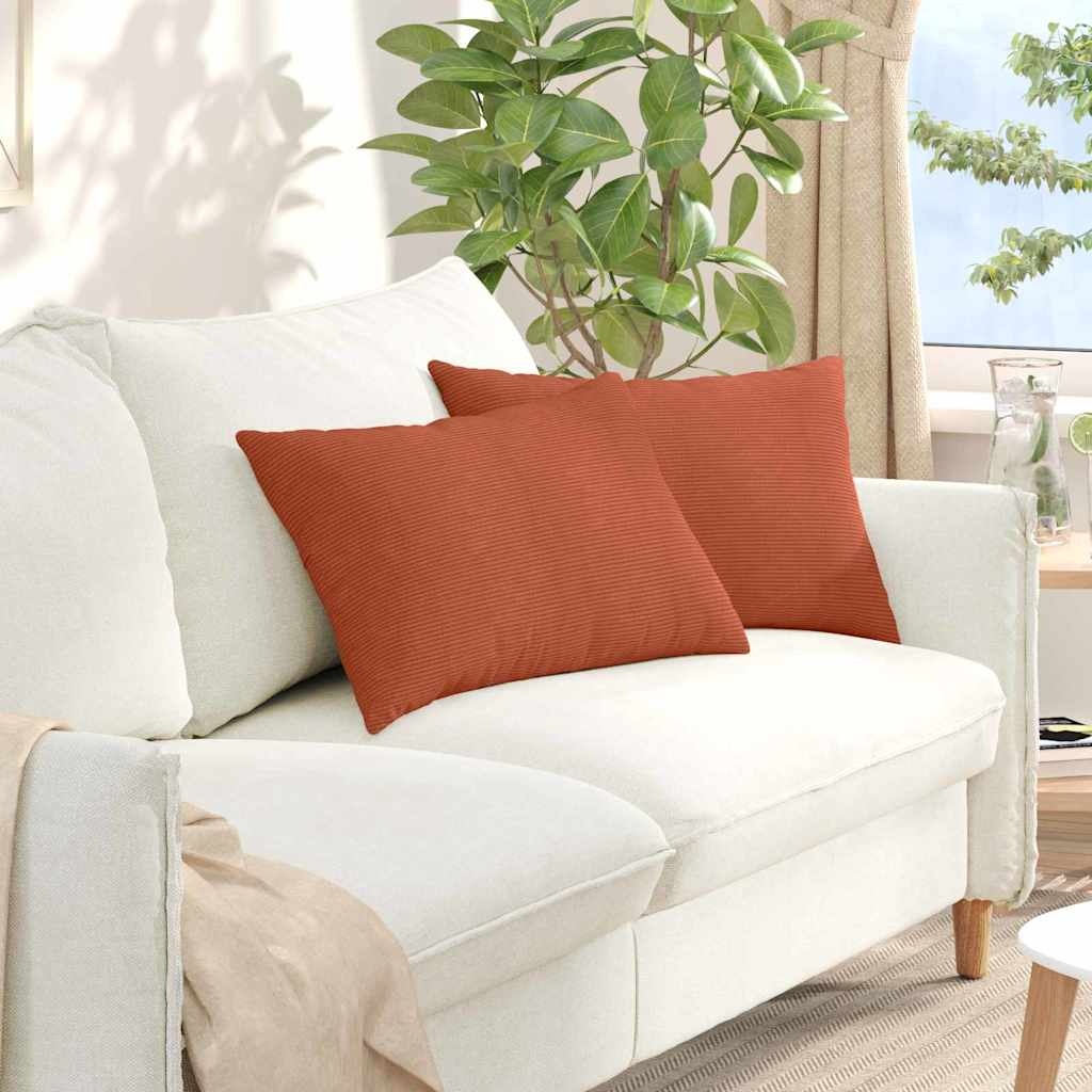 Sofa Cushions 2 pcs Light Yellow 120 x 40 cm Corduroy Fabric