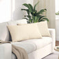 Sofa Cushions 2 pcs Light Yellow 120 x 40 cm Corduroy Fabric
