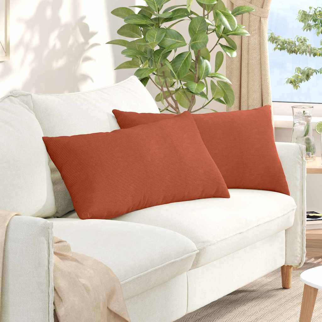 Sofa Cushions 2 pcs Light Yellow 120 x 40 cm Corduroy Fabric