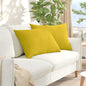 Almofadas de Sofá 2 unidades Amarelo 120 x 40 cm Tecido de Veludo Cotelê