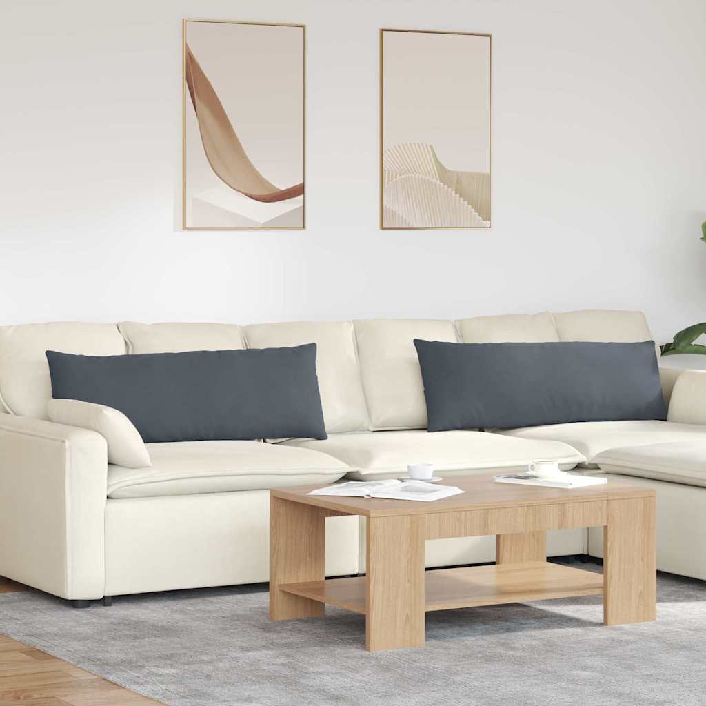 Sofa Cushions 2 pcs Yellow 120 x 40 cm Corduroy Fabric